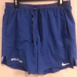 Nike Running x Peloton Shorts Men's XL Blue Lined Athletic Elastic Waist Bike 6"